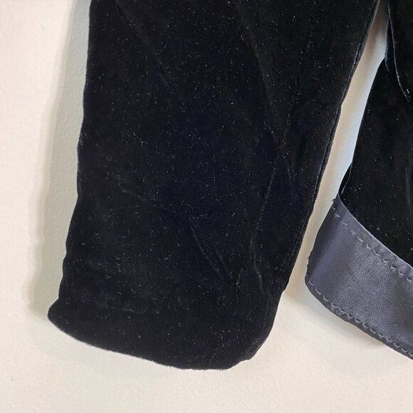 Vintage Magaschoni Women's Size 6 Velvet Silk Puff Collar Blazer Jacket Black - Picture 8 of 14